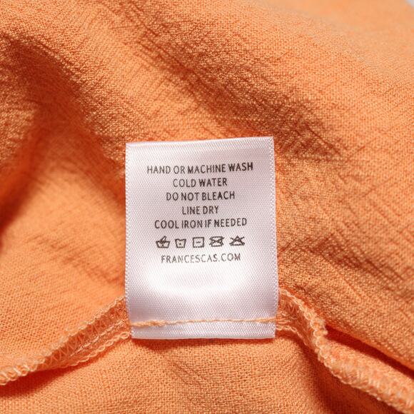 Blue Rain Peach Linen Blend Cropped Wide Leg Pants Drawstring Pockets Size XS - Picture 8 of 10